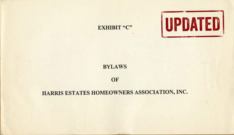 HOA Bylaws Article I : General